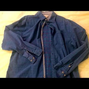 Carbon2Cobalt men’s casual button down shirt - L